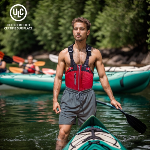 Stohlquist Men's Ebb Life Jacket PFD Transport Canada & USCG Approved Life Vest Paddle Kayak SUP Boating Lifejacket with Comfortable Mesh Shoulders &