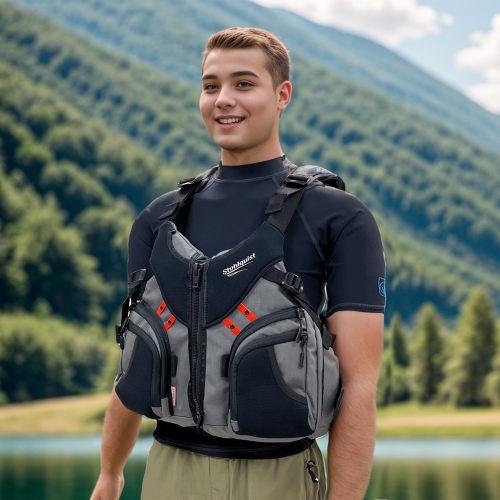 Stohlquist Keeper Fishing Life Jacket - USCG and Transport Canada Approved Adjustable Fishing Vest - Buoyancy Foam Safety Life Jacket