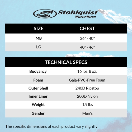 Stohlquist Keeper Fishing Life Jacket - USCG and Transport Canada Approved Adjustable Fishing Vest - Buoyancy Foam Safety Life Jacket