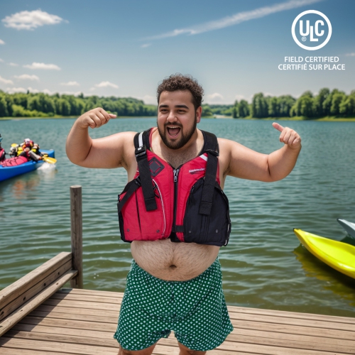 Stohlquist Drifter Life Jacket - USCG and Transport Canada Approved Life Vest with Pockets - Ultra Soft Foam Men's PFD Life Jacket with Cross-Chest