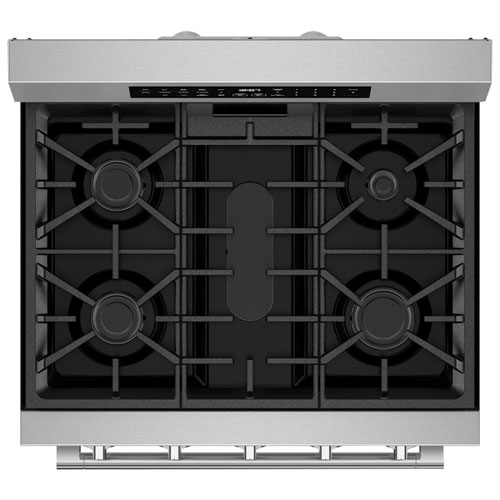 Cuisinière au gaz autonome de 30 po à 5 brûleurs et four autonettoyant de 5 pi³ de GE - Inox