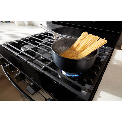 Whirlpool 30" 5.0 Cu. Ft. True Convection 5-Burner Freestanding Gas Range - Black