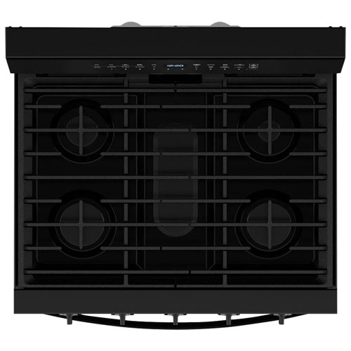 Whirlpool 30" 5.0 Cu. Ft. True Convection 5-Burner Freestanding Gas Range - Black