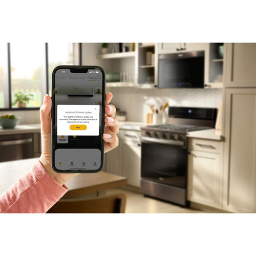 Whirlpool 30" 5.0 Cu. Ft. True Convection 5-Burner Freestanding Gas Range - Black-on-Stainless