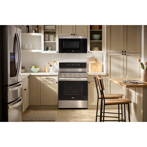 Whirlpool 30" 5.0 Cu. Ft. True Convection 5-Burner Freestanding Gas Range - Stainless Steel