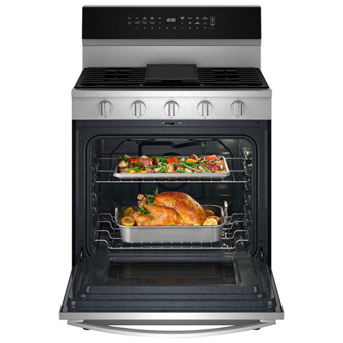 Whirlpool 30" 5.0 Cu. Ft. True Convection 5-Burner Freestanding Gas Range - Stainless Steel