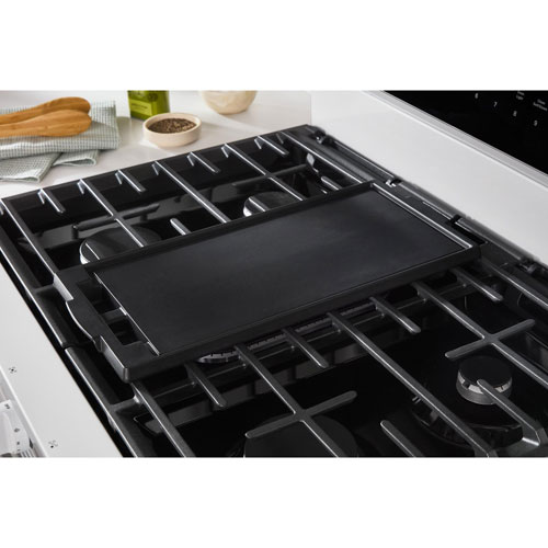 Whirlpool 30" 5.0 Cu. Ft. True Convection 5-Burner Freestanding Gas Range - White