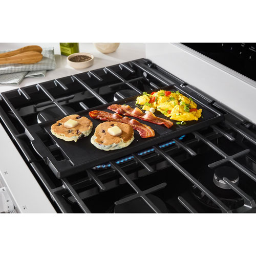 Whirlpool 30" 5.0 Cu. Ft. True Convection 5-Burner Freestanding Gas Range - White