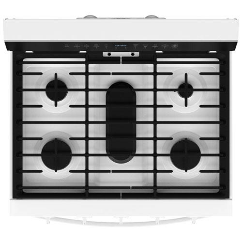 Whirlpool 30" 5.0 Cu. Ft. True Convection 5-Burner Freestanding Gas Range - White