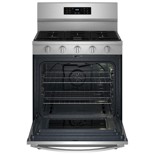 Whirlpool 30" 5.0 Cu. Ft. Fan Convection 5-Burner Freestanding Gas Air Fry Range - Stainless
