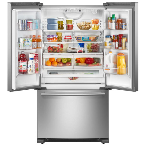 Maytag 36" 25 Cu. Ft. French Door Refrigerator with Max Cool Setting - Stainless Steel