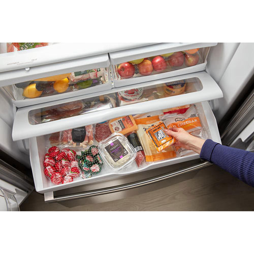 Maytag 36" 25 Cu. Ft. French Door Refrigerator with Max Cool Setting - Stainless Steel