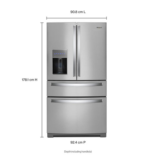 Whirlpool 36" 26 Cu. Ft. French Door Refrigerator - Stainless Steel