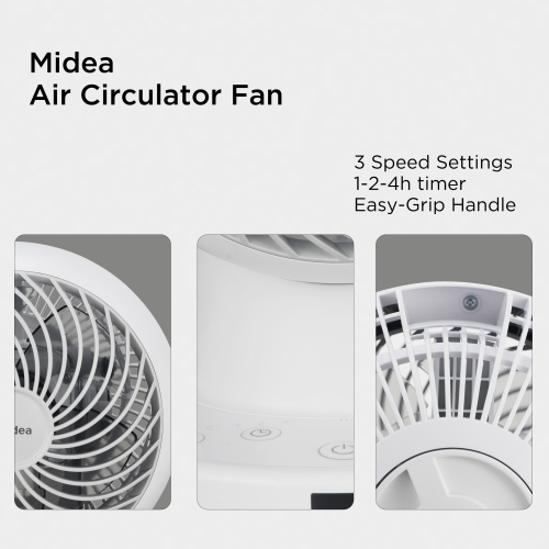 Midea – ventilateur oscillant de table 3D programmable de 6 po avec télécommande FG15-23JRL