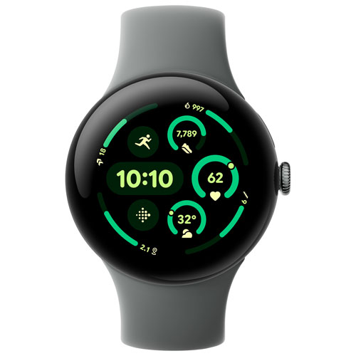 Google Pixel Watch 3 45mm Matte Hazel Aluminum Case with Hazel Active Band