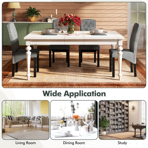 Costway Modern Dining Chair Set of 2 with High Backrest High-density Sponge Cushion