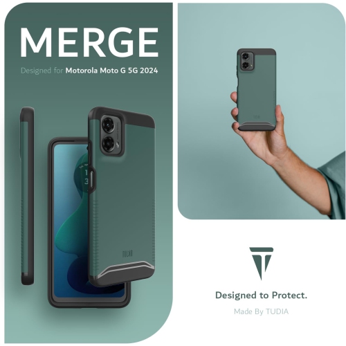 TUDIA Merge Moto G 5G 2024 Case Dual Layer - Hunter Green