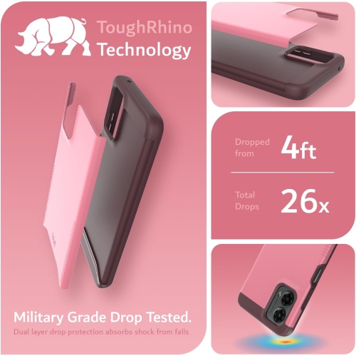 TUDIA Merge Moto G 5G 2024 Case Dual Layer - Smokey Pink