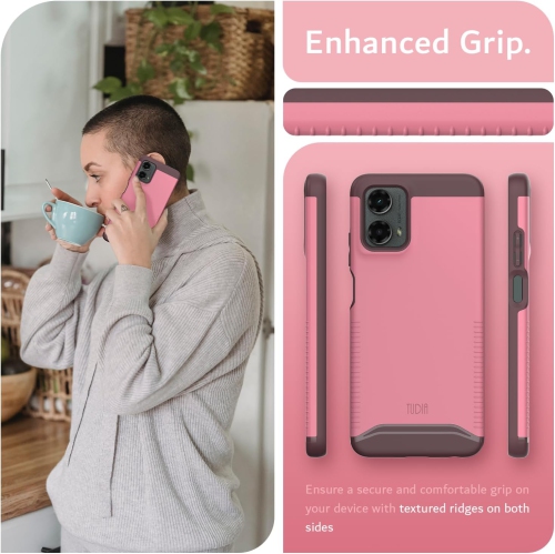 TUDIA Merge Moto G 5G 2024 Case Dual Layer - Smokey Pink