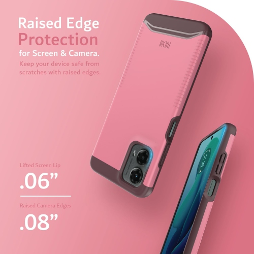 TUDIA Merge Moto G 5G 2024 Case Dual Layer - Smokey Pink