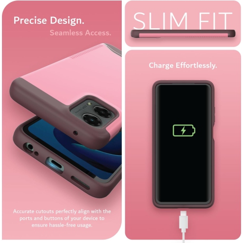 TUDIA Merge Moto G 5G 2024 Case Dual Layer - Smokey Pink