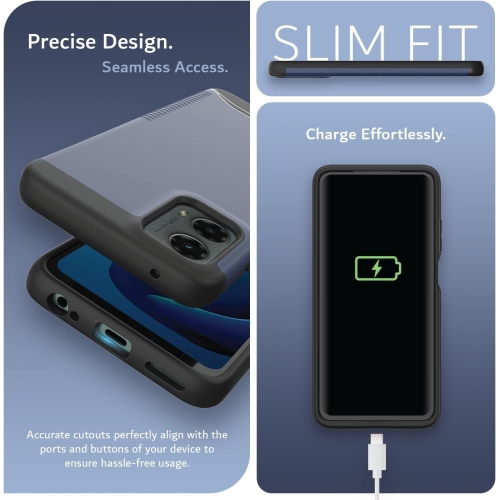 TUDIA Merge Moto G 5G 2024 Case Dual Layer - Indigo Blue