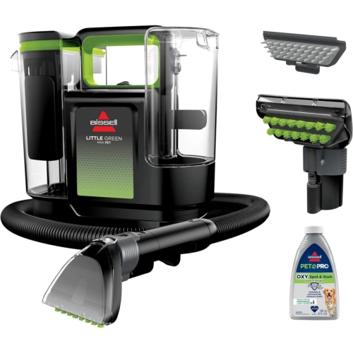 BISSELL® Little Green® Max Pet Portable Carpet & Upholstery Cleaner - Auto Detailer with Self-Cleaning Stain & Pet Hair Removal Tools