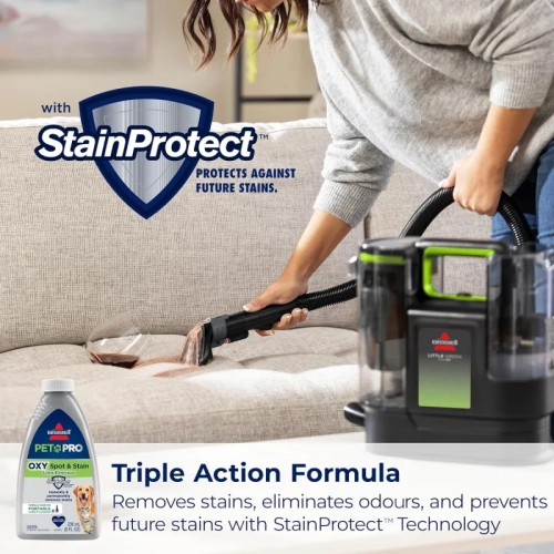 BISSELL® Little Green® Max Pet Portable Carpet & Upholstery Cleaner - Auto Detailer with Self-Cleaning Stain & Pet Hair Removal Tools