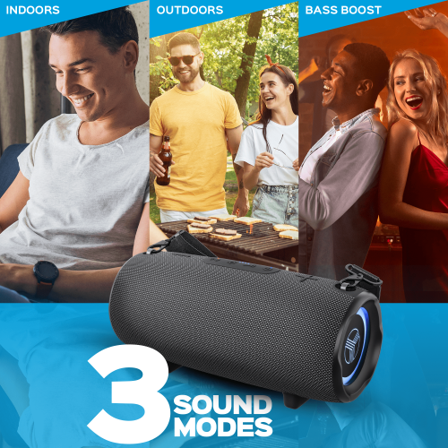 TREBLAB HD-Max - Loud Bluetooth Stereo Speakers, 60W, 20H Playtime, Powerbank, IPX7 Outdoor Portable Speaker, TWS, Deep Bass, Waterproof Bluetooth