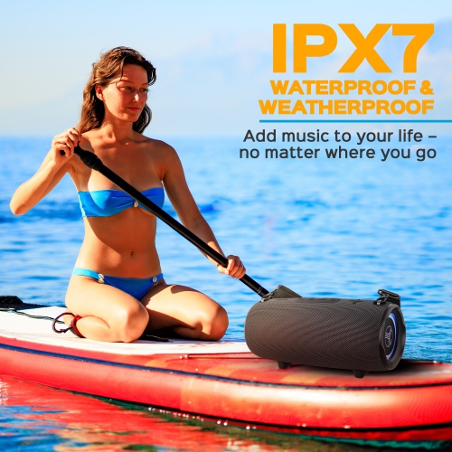 TREBLAB HD-Max - Loud Bluetooth Stereo Speakers, 60W, 20H Playtime, Powerbank, IPX7 Outdoor Portable Speaker, TWS, Deep Bass, Waterproof Bluetooth