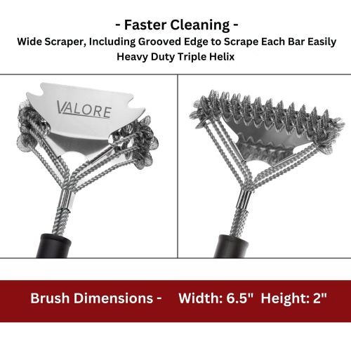 Valore 16' Bristle Free BBQ Brush and Scraper