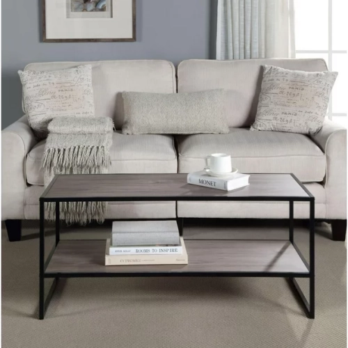 Mehiaz hometrends Coffee Table, Rustic Oak, 40" L x 17" W x 18" H