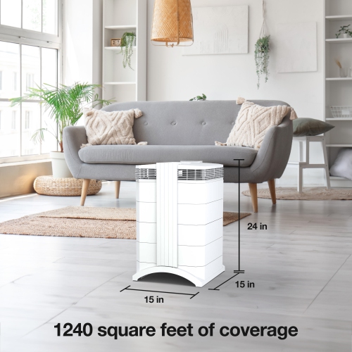 IQAir HealthPro Compact XE Air Purifier - Compact HyperHEPA Fration for Rooms up to 1240 sq ft - Allergens, Smoke, Dust, Mold, Pet Dander, Swiss