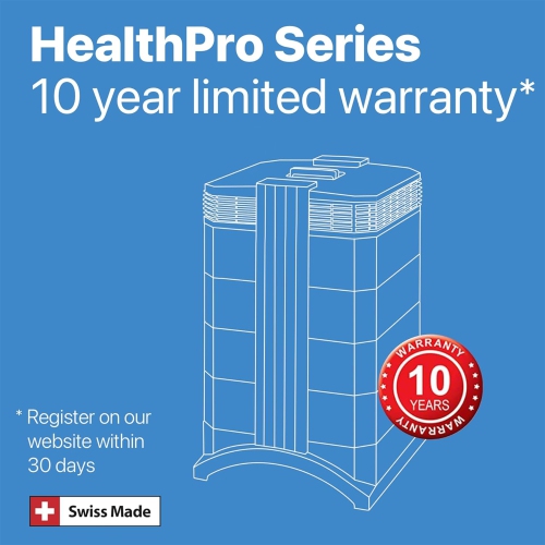 IQAir HealthPro Compact XE Air Purifier - Compact HyperHEPA Fration for Rooms up to 1240 sq ft - Allergens, Smoke, Dust, Mold, Pet Dander, Swiss