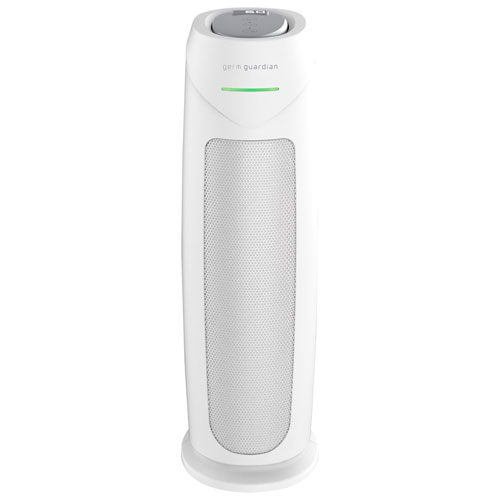 Purificateur d'air vertical intelligent de 22 po AC4880W de GermGuardian avec filtre HEPA PURE - Blanc