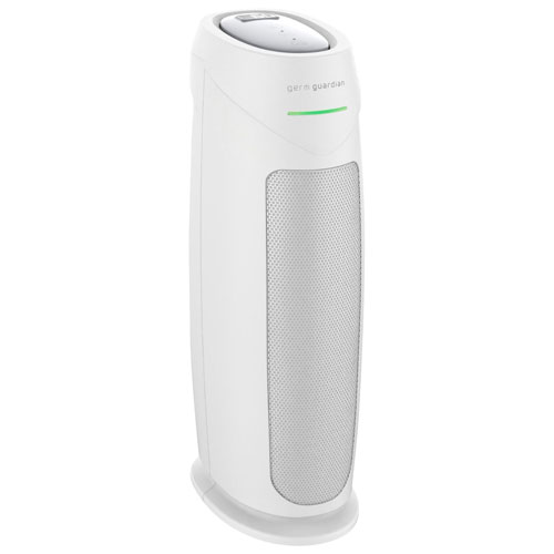 GermGuardian AC4880W Intelligent 22" Tower Air Purifier with HEPA Pure Filter - White