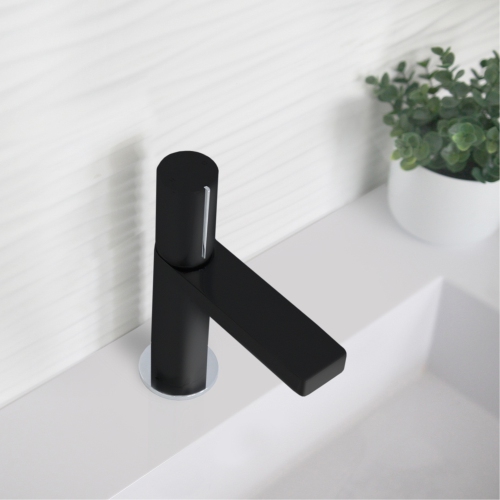 OPEN BOX A - Single Handle Modern Bathroom Faucet in Matte Black Finished B-104NC