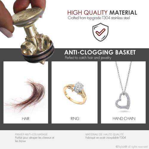 Stylish Single Handle Bathroom Faucet with Pop-up Bathroom Sink with Overflow in Brushed Gold B111GD700G