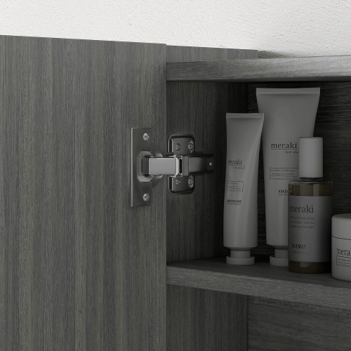 HOMCOM – Armoire à pharmacie murale avec miroir, organisateur d’armoire miroir de salle de bain avec tablette réglable, armoire à deux portes,