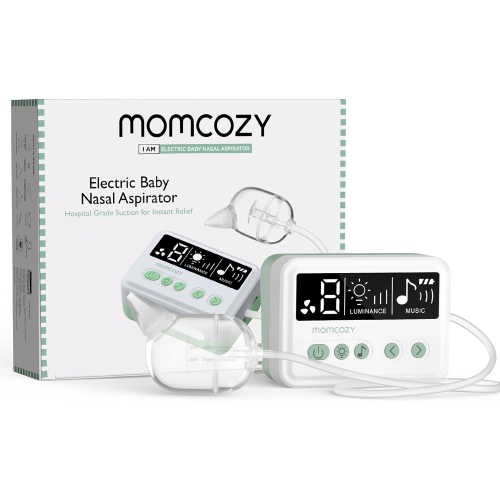 Momcozy Nasal Aspirator for Baby, 65kPa Electric Nose Aspirator for Toddler, Baby Nose Sucker with 9 Suction Levels, Automatic Nose Cleaner with 3 Si