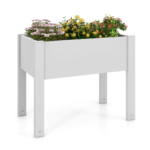 Costway Raised Garden Bed with Water Level Indicator Drainage Hole for Vegetables Outdoor