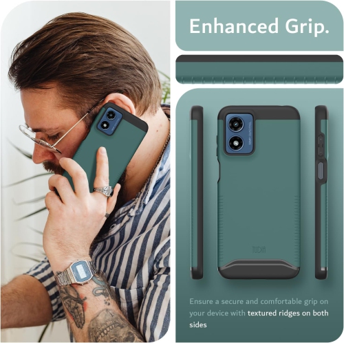 TUDIA Merge Motorola Moto G Play 4G 2024 Case Dual Layer - Hunter Green