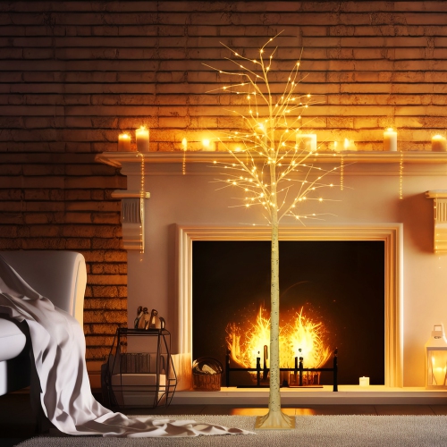 8ft bouleau artificiel à DEL pour décoration intérieure et extérieure, décoration de Noël de mariage