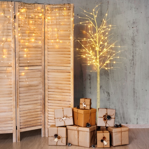 8ft bouleau artificiel à DEL pour décoration intérieure et extérieure, décoration de Noël de mariage