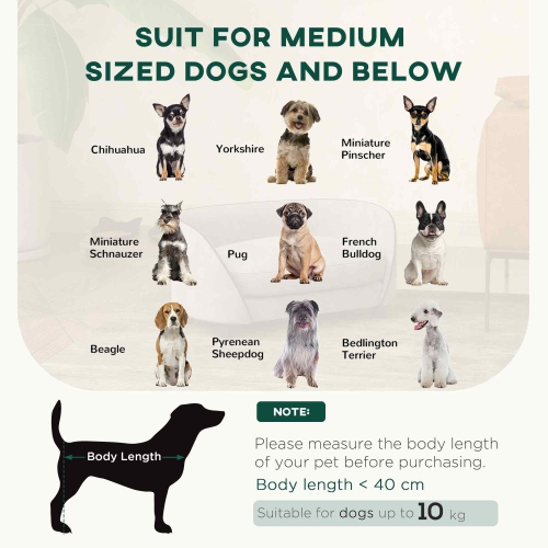 PawHut Dog Sofa Pet Couch Dog Bed with Soft Cushion, Removable Washable Cover, Velvet Touch, for Small to Medium Sized Dogs, Grey