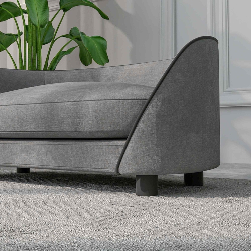 PawHut Dog Sofa Pet Couch Dog Bed with Soft Cushion, Removable Washable Cover, Velvet Touch, for Small to Medium Sized Dogs, Grey