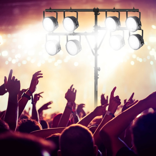 Trépied audio avec pied d'éclairage de 6,1 à 11,5 pi à hauteur réglable de Costway Pro capacité de 100 LB