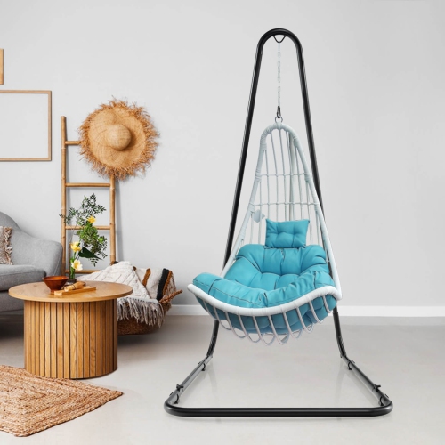 Meuble pour chaises suspendues à hauteur réglable de 77 à 93 po avec cadre en métal robuste de Costway pour patio