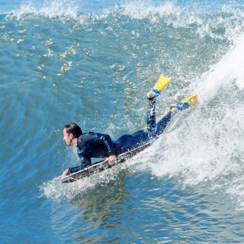 Costway 41" Lightweight Body Board with EPS Core XPE Deck HDPE Bottom Crescent Tail Multi-color