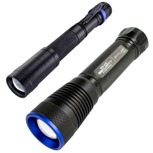 Police Security Flashlight Combo Skylar 1600 Lumens and Sleuth 2.0